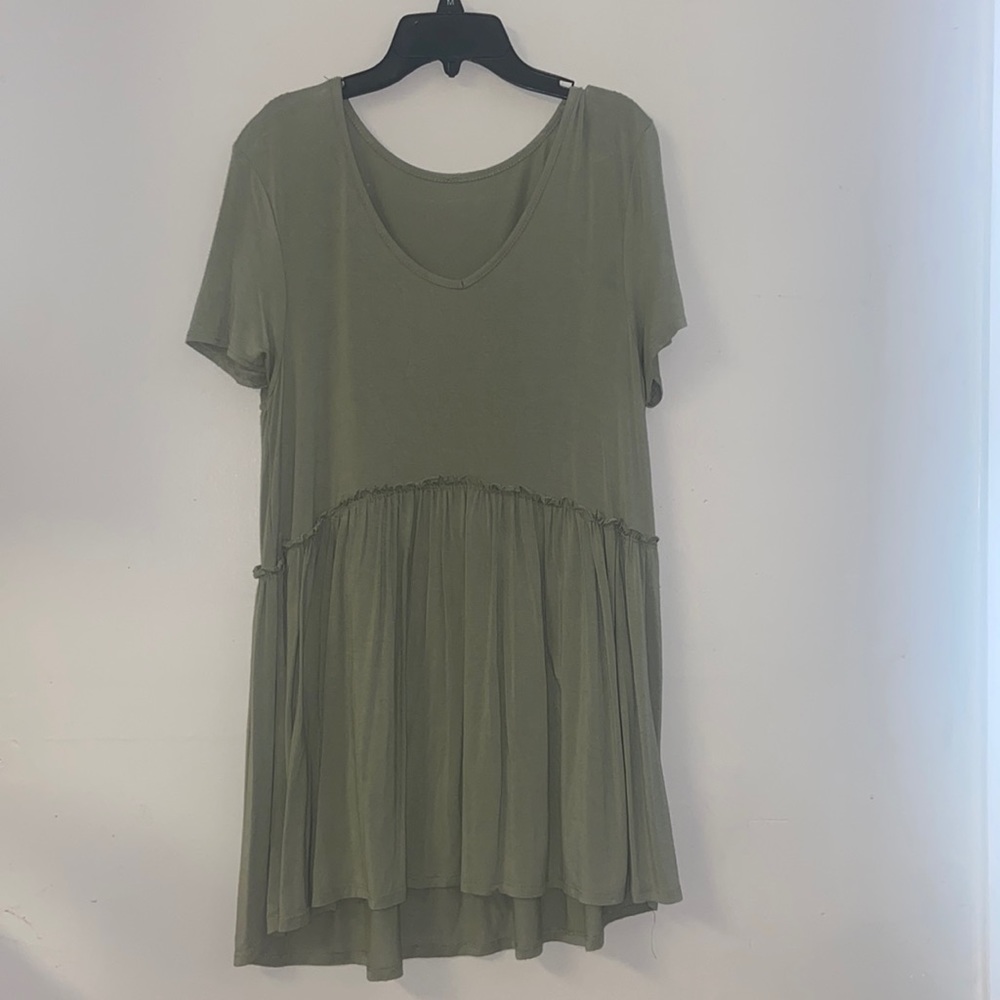 Sage Green Flowy Babydoll Top